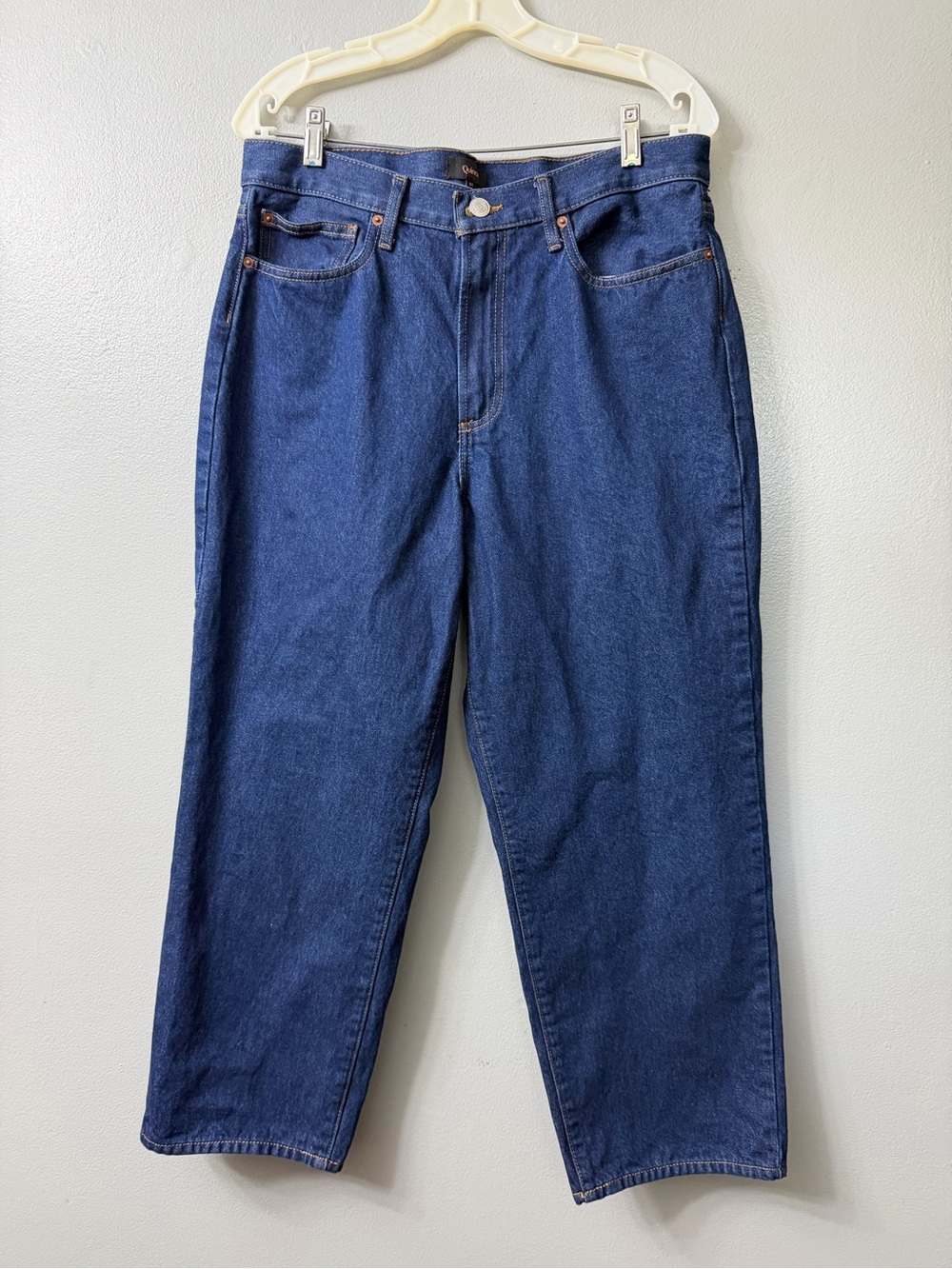 Quince Women's Dark Blue Barrell style Denim Jeans 31